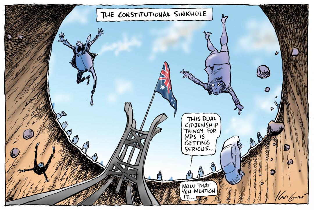 'The Sinkhole' by Mark Knight | 2018 | Behind the Lines